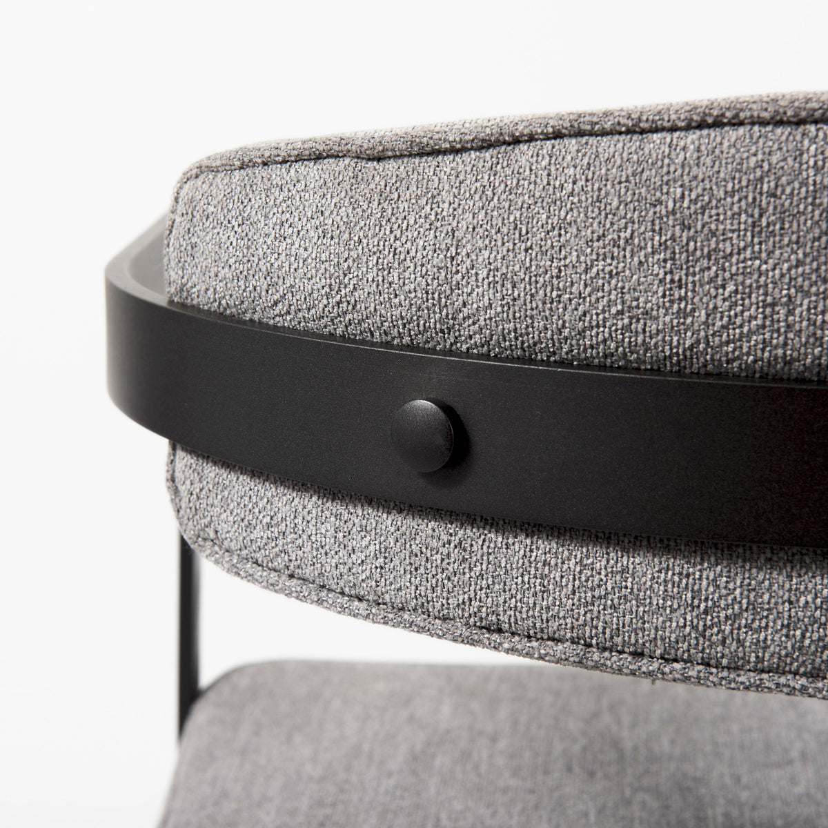 Hollyfield 20.5 x 21.3 x 29.5 Gray Fabric Seat W/ Gray Iron Frame Dining Chair | BeBoldFurniture