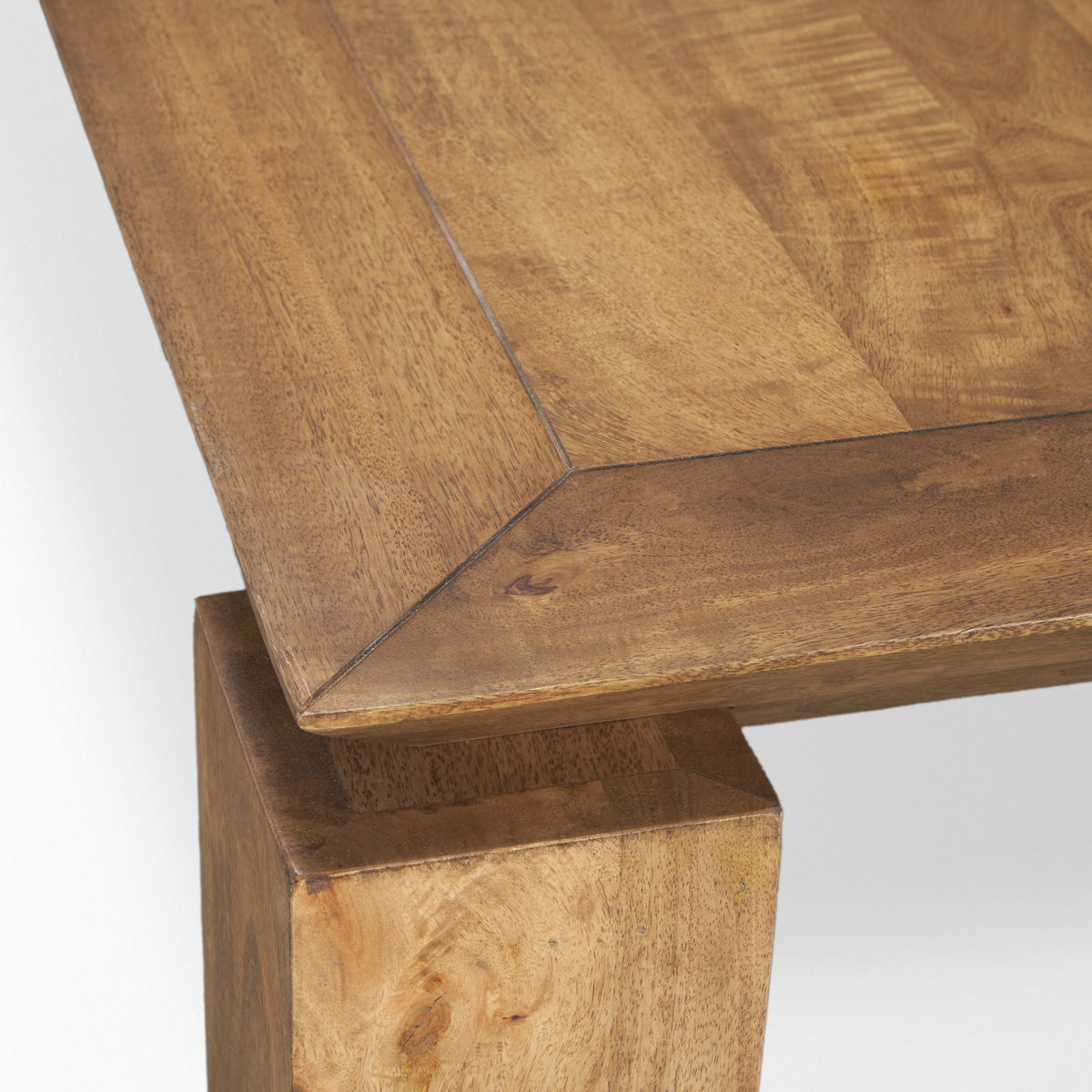 Sapphira Brown Wood Tapered Top Rectangular Dining Table | BeBoldFurniture