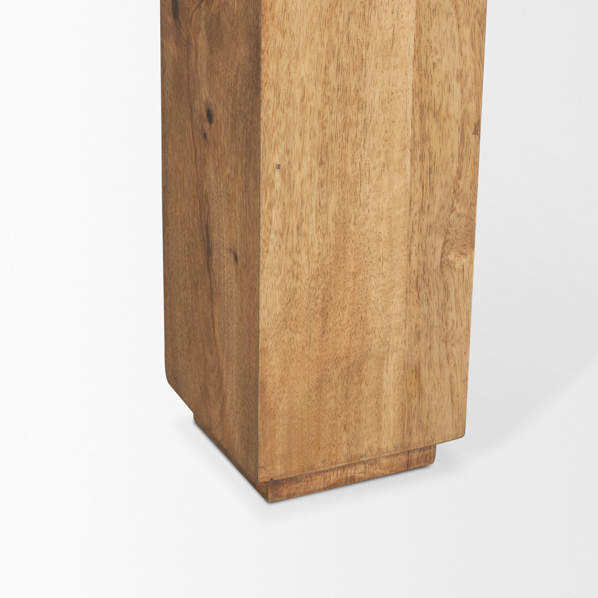 Sapphira Brown Wood Tapered Top Rectangular Dining Table | BeBoldFurniture