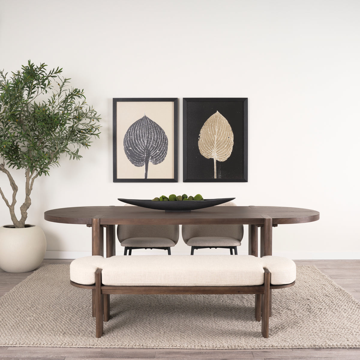 Swanson 60" Dark Brown Wood Round Pedestal Dining Table | BeBoldFurniture