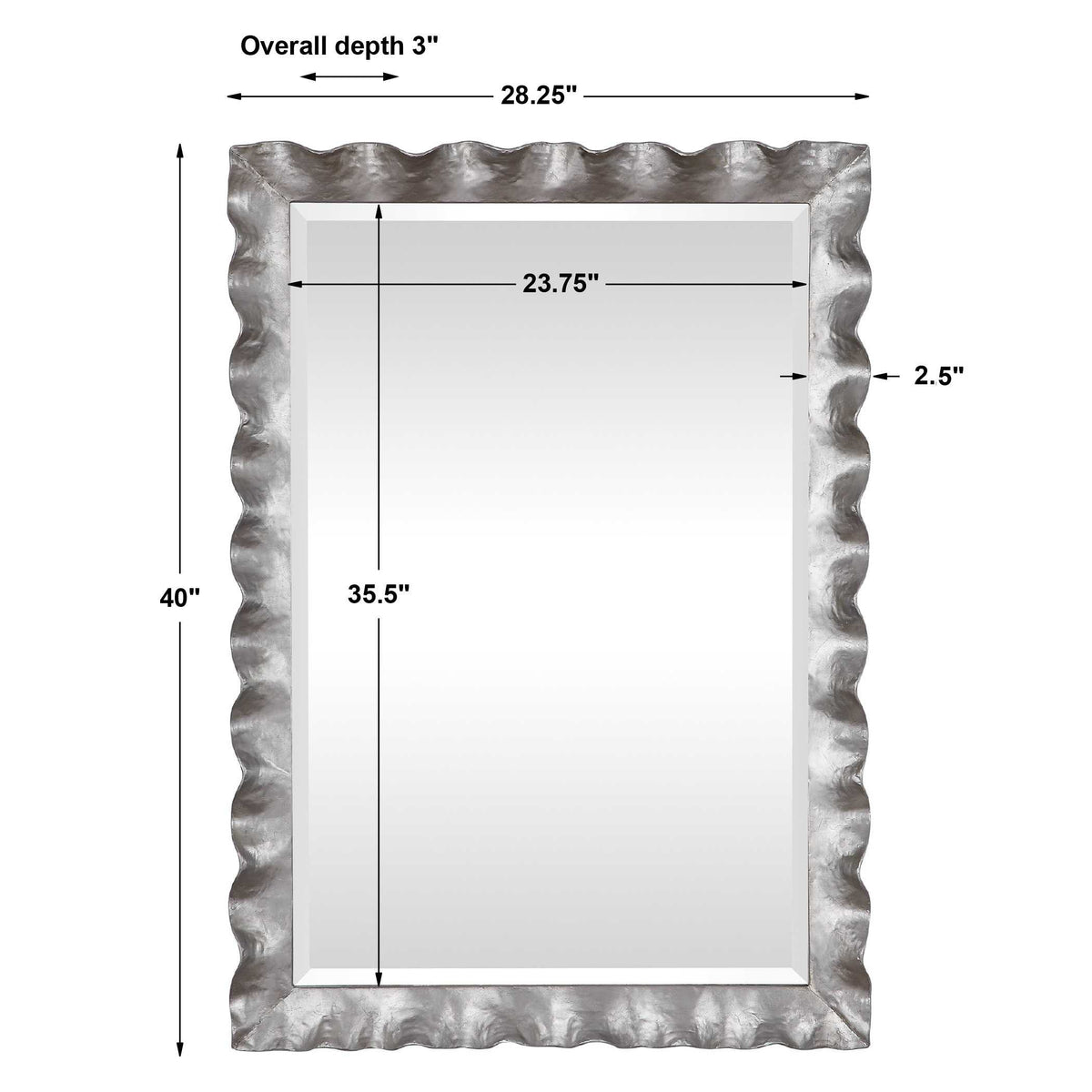 Haya Mirror Silver | BeBoldFurniture
