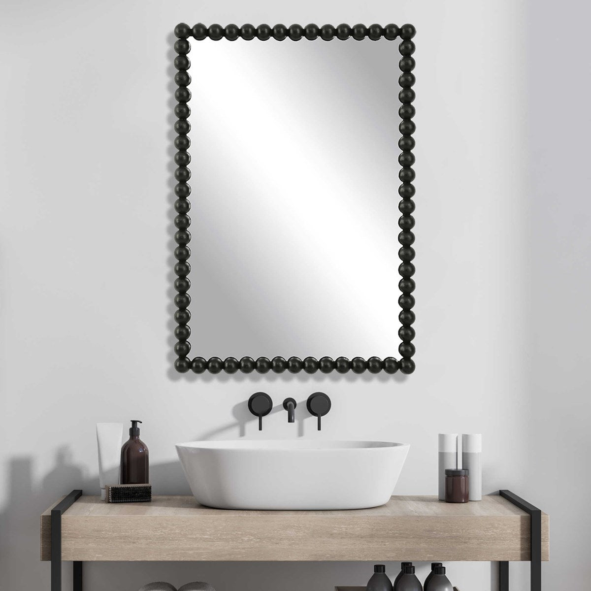 Serna Vanity Mirror Black | BeBoldFurniture
