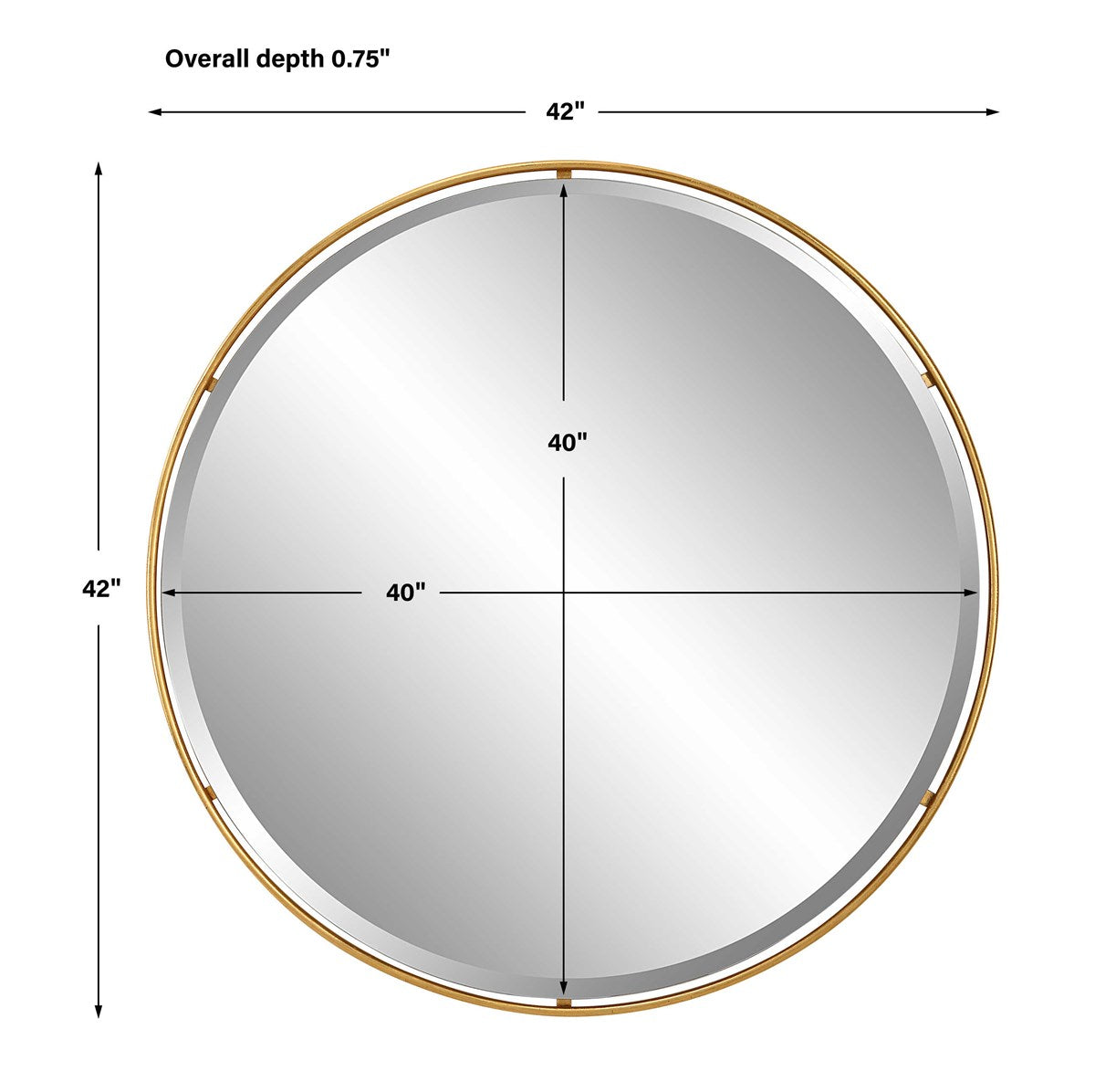Canillo Round Mirror Gold | BeBoldFurniture