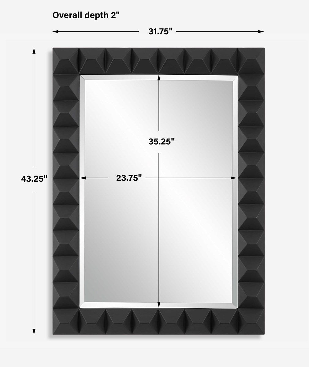 Studded Mirror Black | BeBoldFurniture