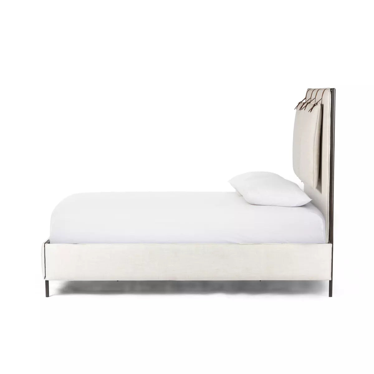 Leigh Upholstered Bed Hockney Ivory | BeBoldFurniture