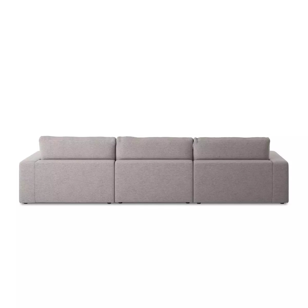 Bloor 3-Piece Sectional W/ Ottoman Chess Pewter | BeBoldFurniture