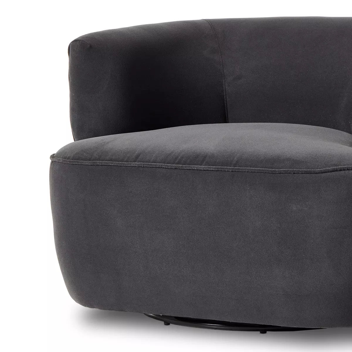Mila Swivel Chair Henry Charcoal | BeBoldFurniture