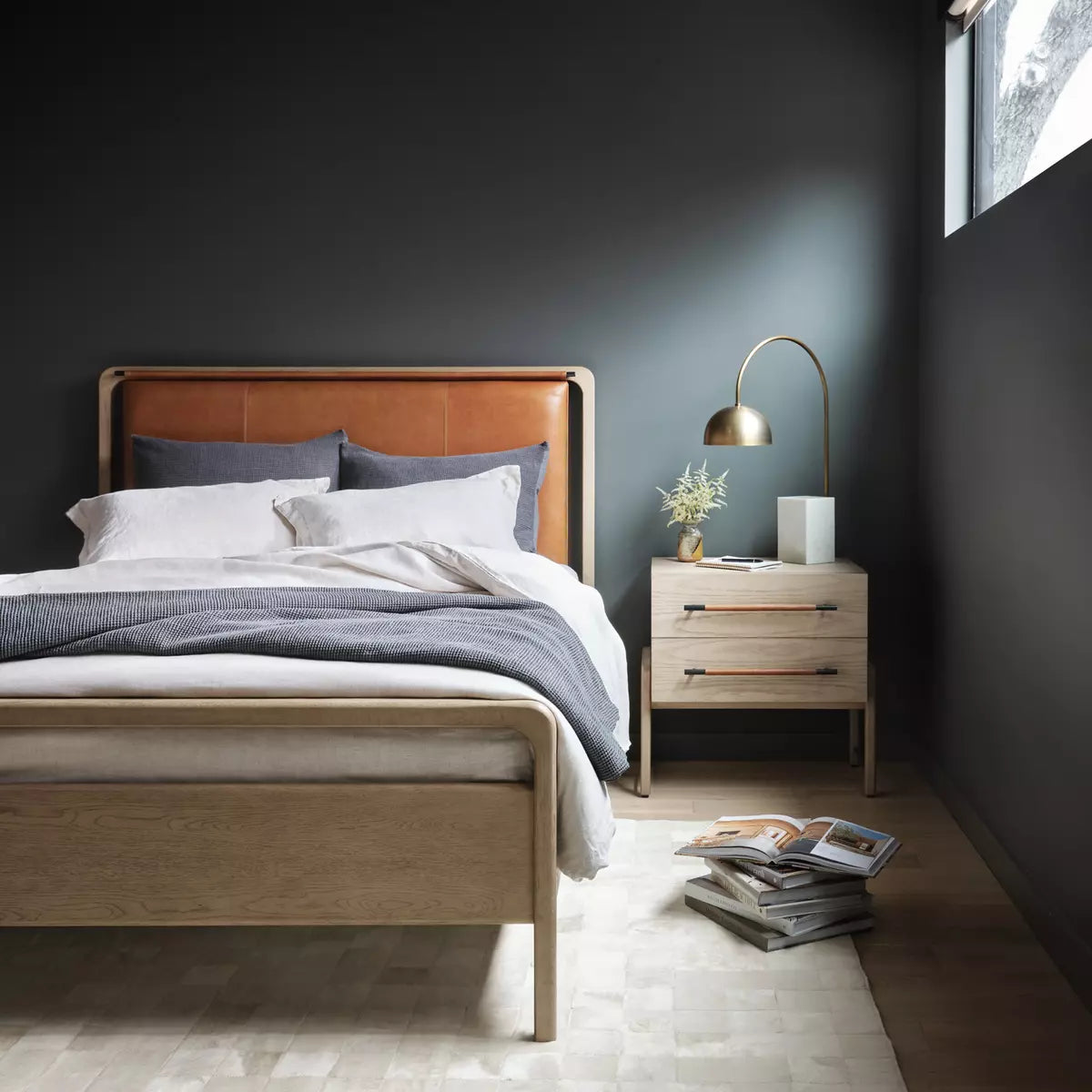 Rosedale Bed Yucca Oak Veneer W/ Chaps Sand | BeBoldFurniture