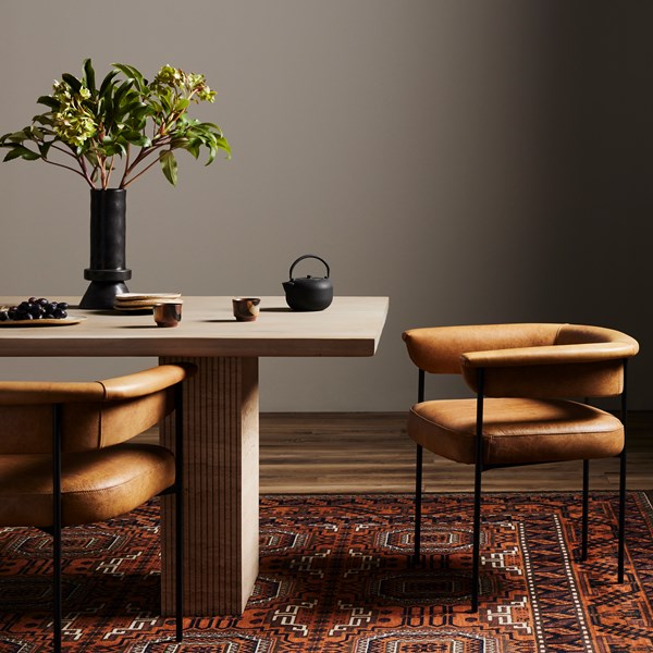 Carrie Dining Chair Chaps Saddle | BeBoldFurniture