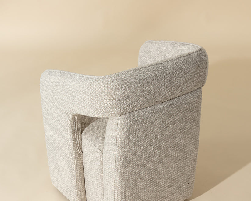 Kendrick Wheeled Dining Armchair Moto Stucco