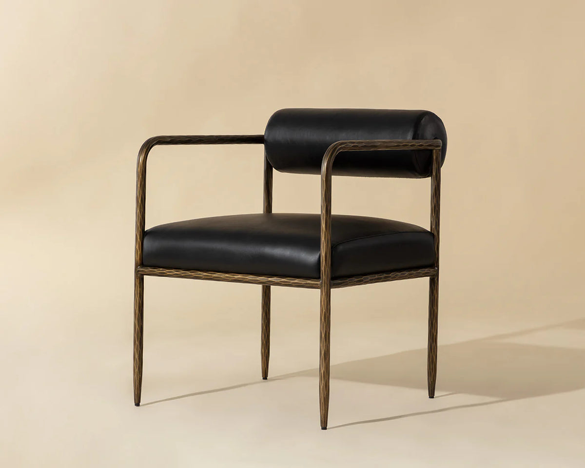Ajani Dining Armchair Charcoal Black