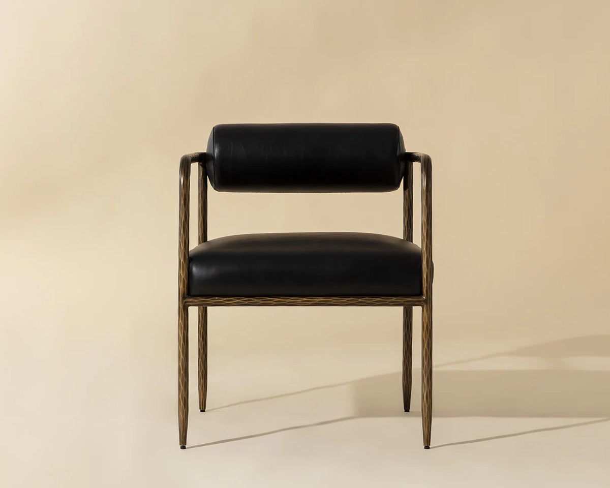 Ajani Dining Armchair Charcoal Black