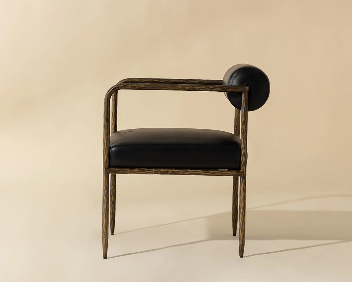 Ajani Dining Armchair Charcoal Black