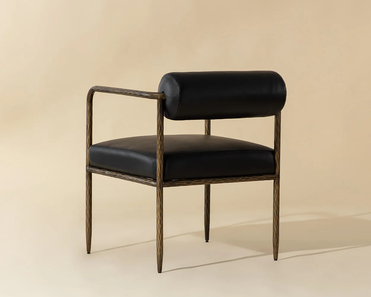 Ajani Dining Armchair Charcoal Black