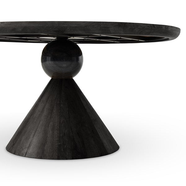 Bibianna Dining Table Worn Black Marble