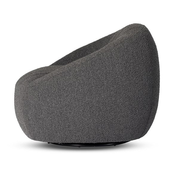 Audie Swivel Chair Knoll Charcoal | BeBoldFurniture