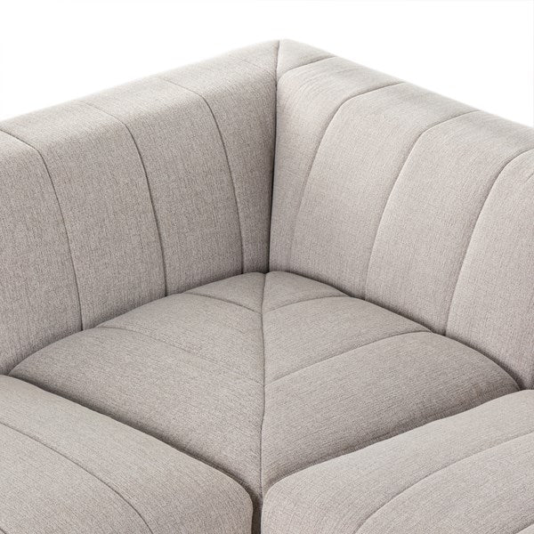 Langham Channeled 5-Piece Sectional Right Chaise Napa Sandstone | BeBoldFurniture