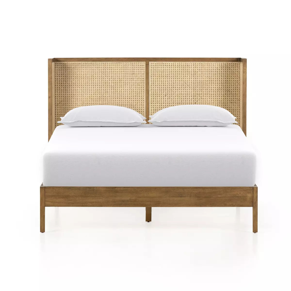 Antonia Cane Bed Toasted Parawood Veneer | BeBoldFurniture