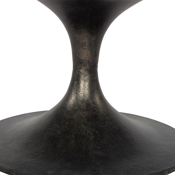 Simone Round Coffee Table Raw Black | BeBoldFurniture
