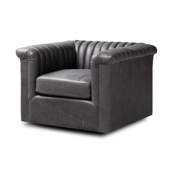 Watson Swivel Chair Palermo Black | BeBoldFurniture 