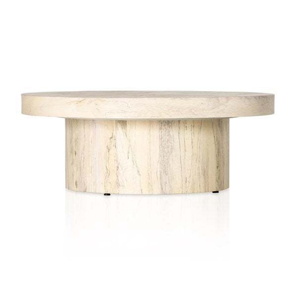 Hudson Pedestal Coffee Table Bleached | BeBoldFurniture
