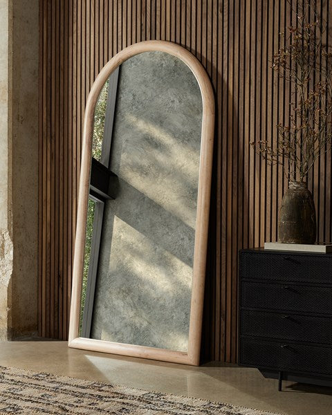 Gulliver Floor Mirror Whitewash Acacia | BeBoldFurniture