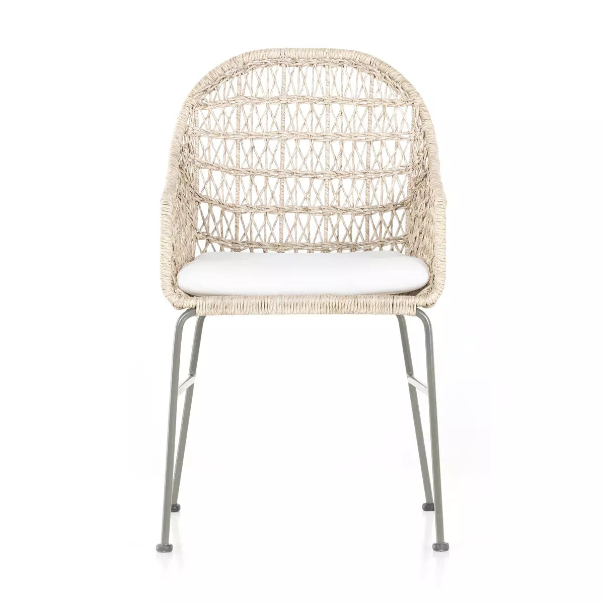 Bandera Outdoor Woven Dining Chair Vintage White | BeBoldFurniture