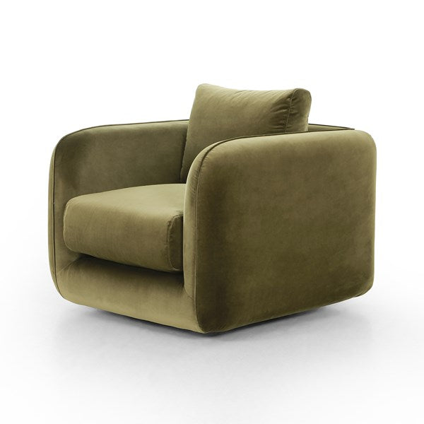 Malakai Swivel Chair Surrey Olive | BeBoldFurniture