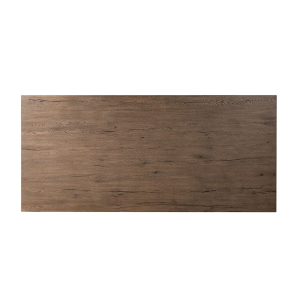 Leo Dining Table Rustic Grey Oak Veneer | BeBoldFurniture