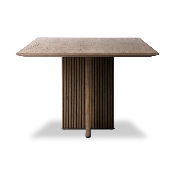 Leo Dining Table Rustic Grey Oak Veneer | BeBoldFurniture