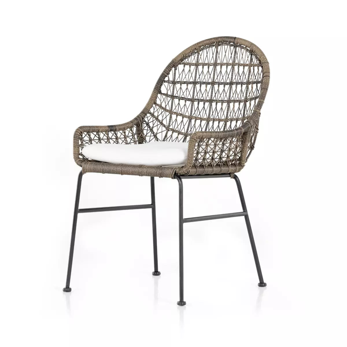 Bandera Outdoor Woven Dining Chair Distressed Grey | BeBoldFurniture