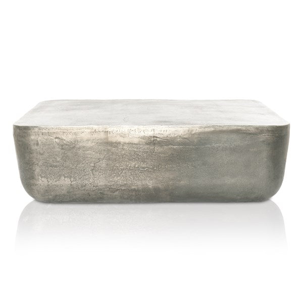 Basil Square Coffee Table 48" Nickel | BeBoldFurniture