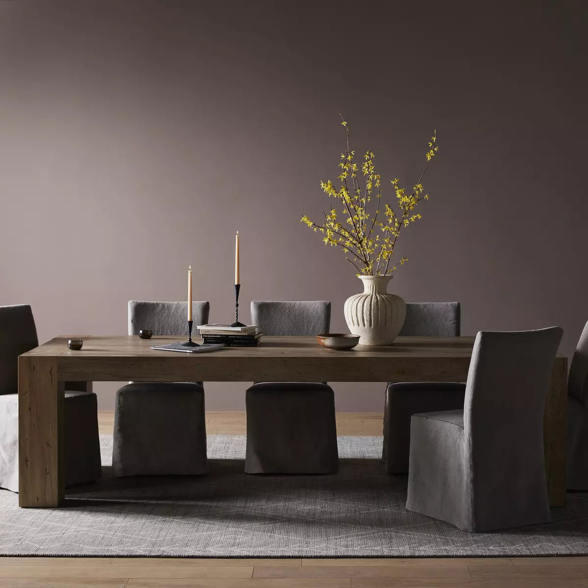 Abaso Dining Table Rustic Wormwood Oak | BeBoldFurniture