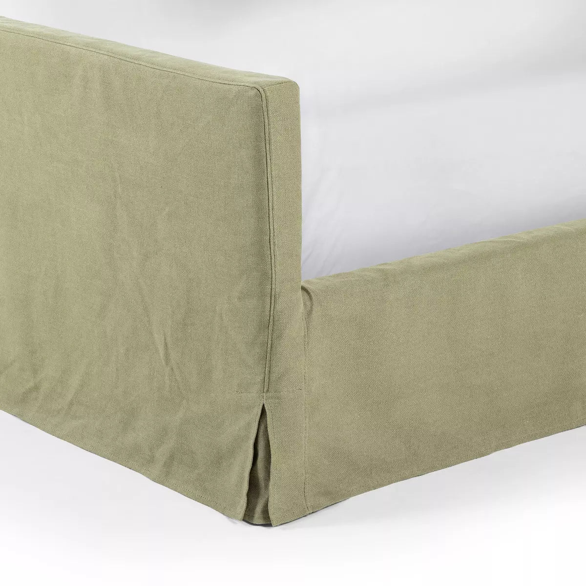 Daphne Slipcover Bed Brussels Khaki King | BeBoldFurniture
