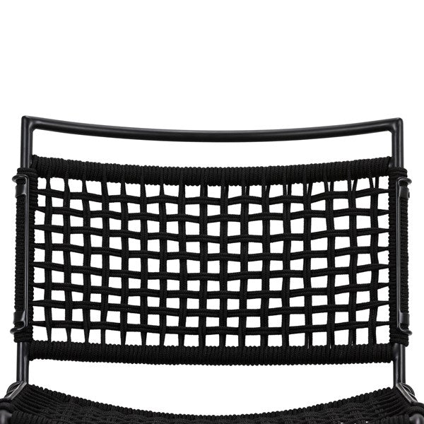Wharton Outdoor Dining Chair Black Rope | BeBoldFurniture