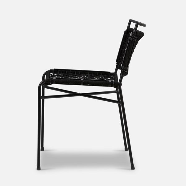 Wharton Outdoor Dining Chair Black Rope | BeBoldFurniture