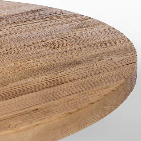 Allandale Round Dining Table Natural Elm | BeBoldFurniture