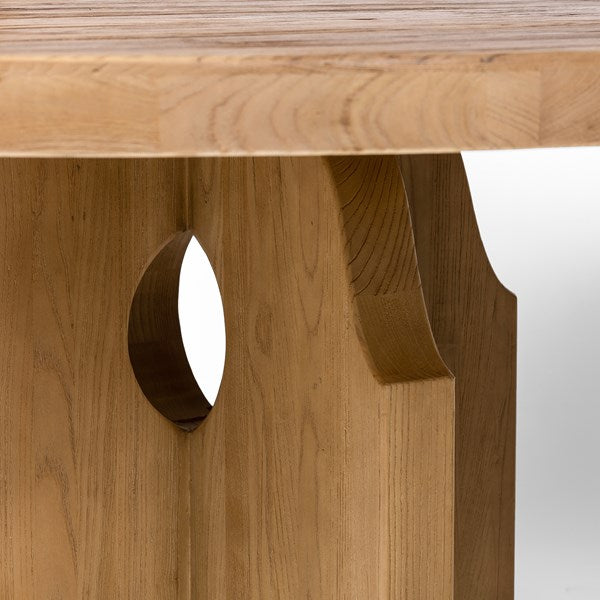 Allandale Round Dining Table Natural Elm | BeBoldFurniture