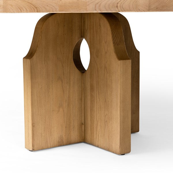 Allandale Round Dining Table Natural Elm | BeBoldFurniture