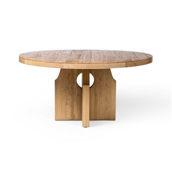 Allandale Round Dining Table Natural Elm | BeBoldFurniture