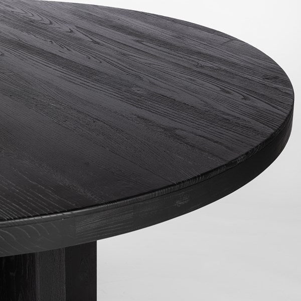 Allandale Round Dining Table Black Elm | BeBoldFurniture