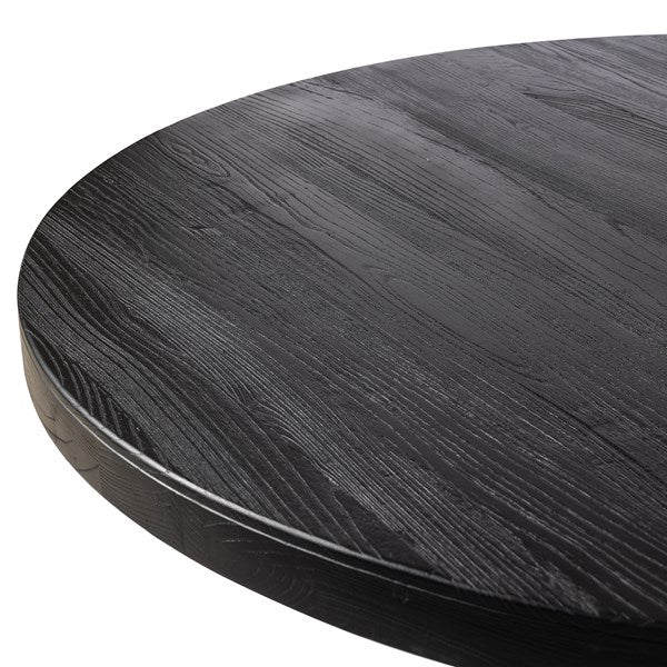 Allandale Round Dining Table Black Elm | BeBoldFurniture