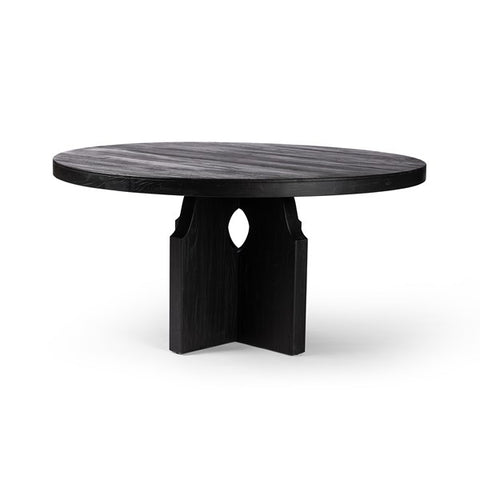 Allandale Round Dining Table Black Elm | BeBoldFurniture 