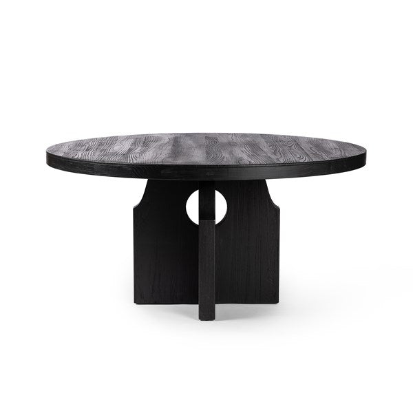 Allandale Round Dining Table Black Elm | BeBoldFurniture