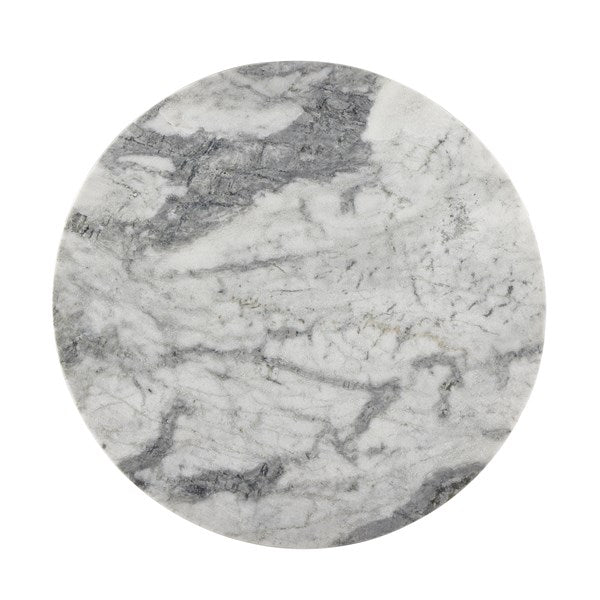 Kestrel Round Dining Table Dark Anthracite W/ White Marble | BeBoldFurniture