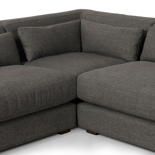 Sena 5 Piece Sectional Alcala Graphite | BeBoldFurniture