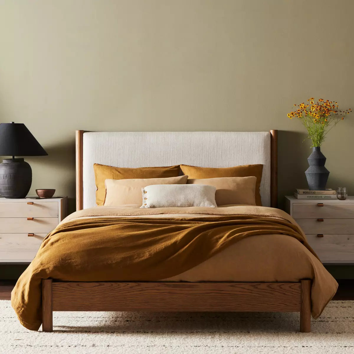 Roark Bed Amber Oak | BeBoldFurniture