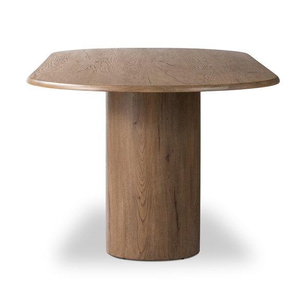 Olexey Oval Dining Table Rubbed Light | BeBoldFurniture