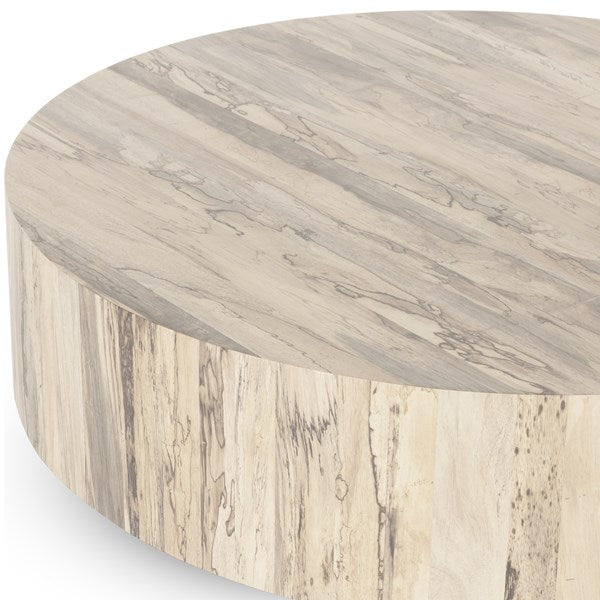 Hudson Large Coffee Table Bleached Spalted Primavera | BeBoldFurniture