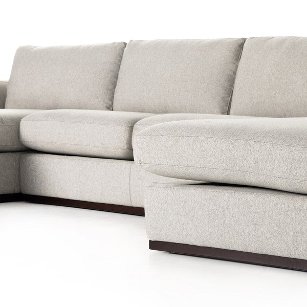 Colt 3 Piece U Sectional Aldred Silver | BeBoldFurniture
